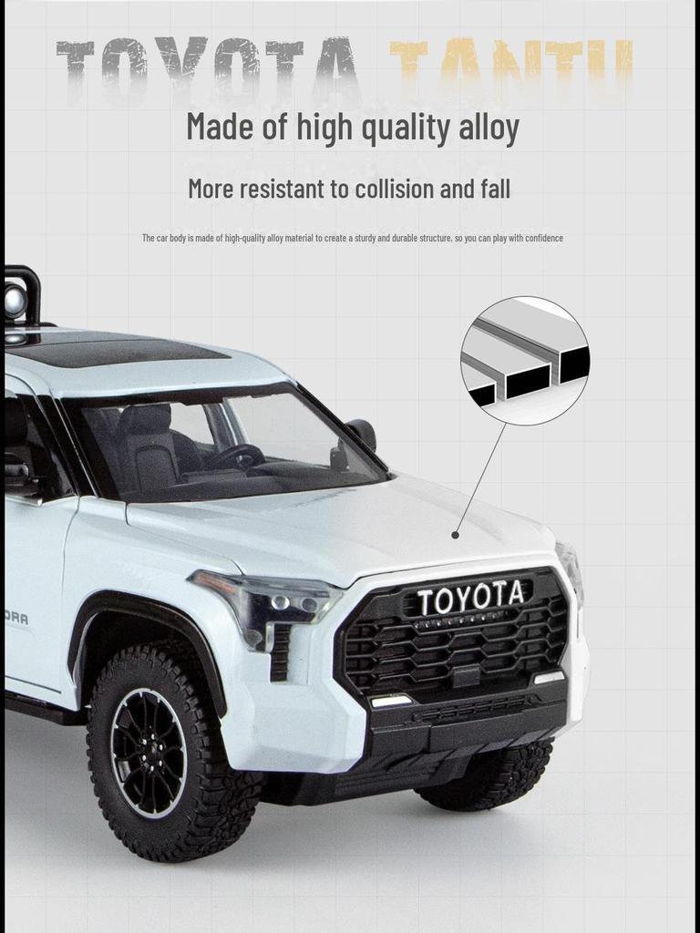 1/24 Fengtian Tantu Alloy Pickup Truck Model with Pull-Back, Sound & Light Features