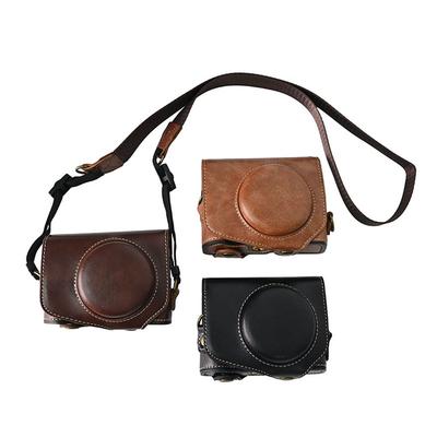 G7XII G7XIII PU Leather Camera Bag Case For Canon PowerShot G7X Mark II III G7X2 G7X3 Full Body Cover