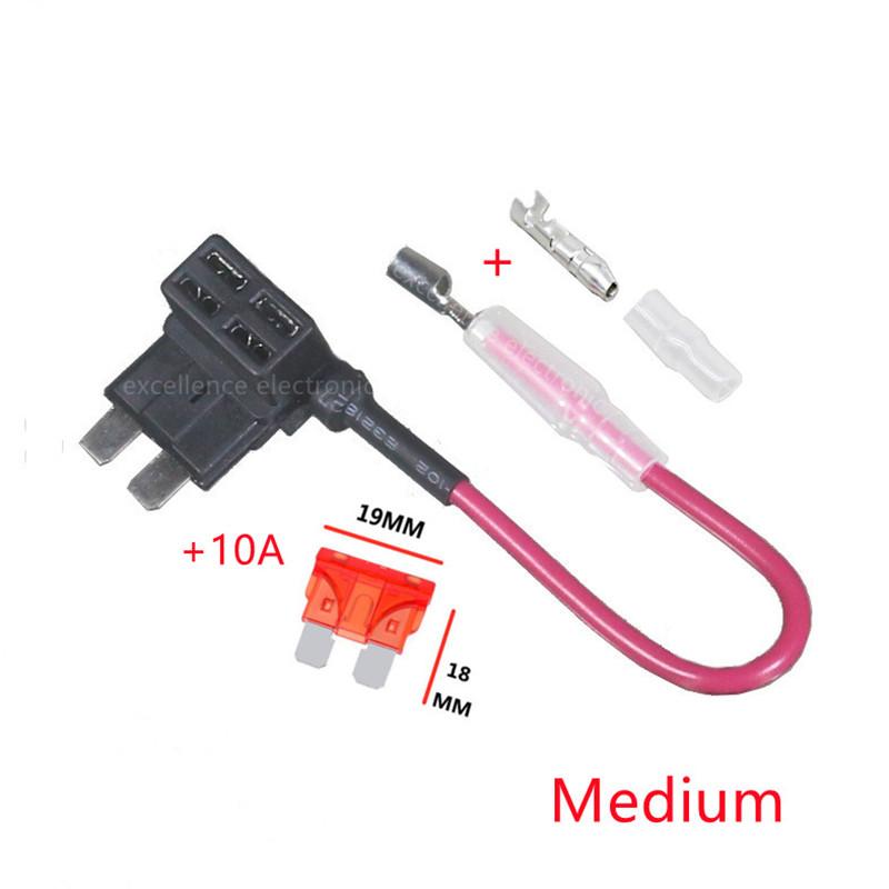 12V Fuse Holder Add-a-circuit TAP Adapter Micro Mini Standard ATM APM Blade Auto Fuse with 10A Blade Car Fuse with holder Fuse Holders1