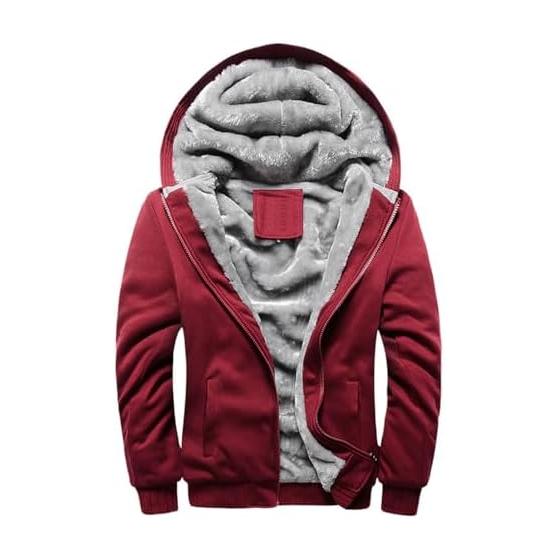 [ANGELCITY] Jersey Top and Bottom Set Men's Sweatshirts Brushed Lining Outerwear Long Pants Setup Hooded Loungewear Winter Thick Cold Protection