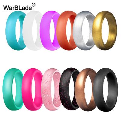 5,7 mm lebensmittelechte FDA-Silikonringe für Damen, Hochzeitsgummi, hypoallergener, flexibler Silikon-Fingerring