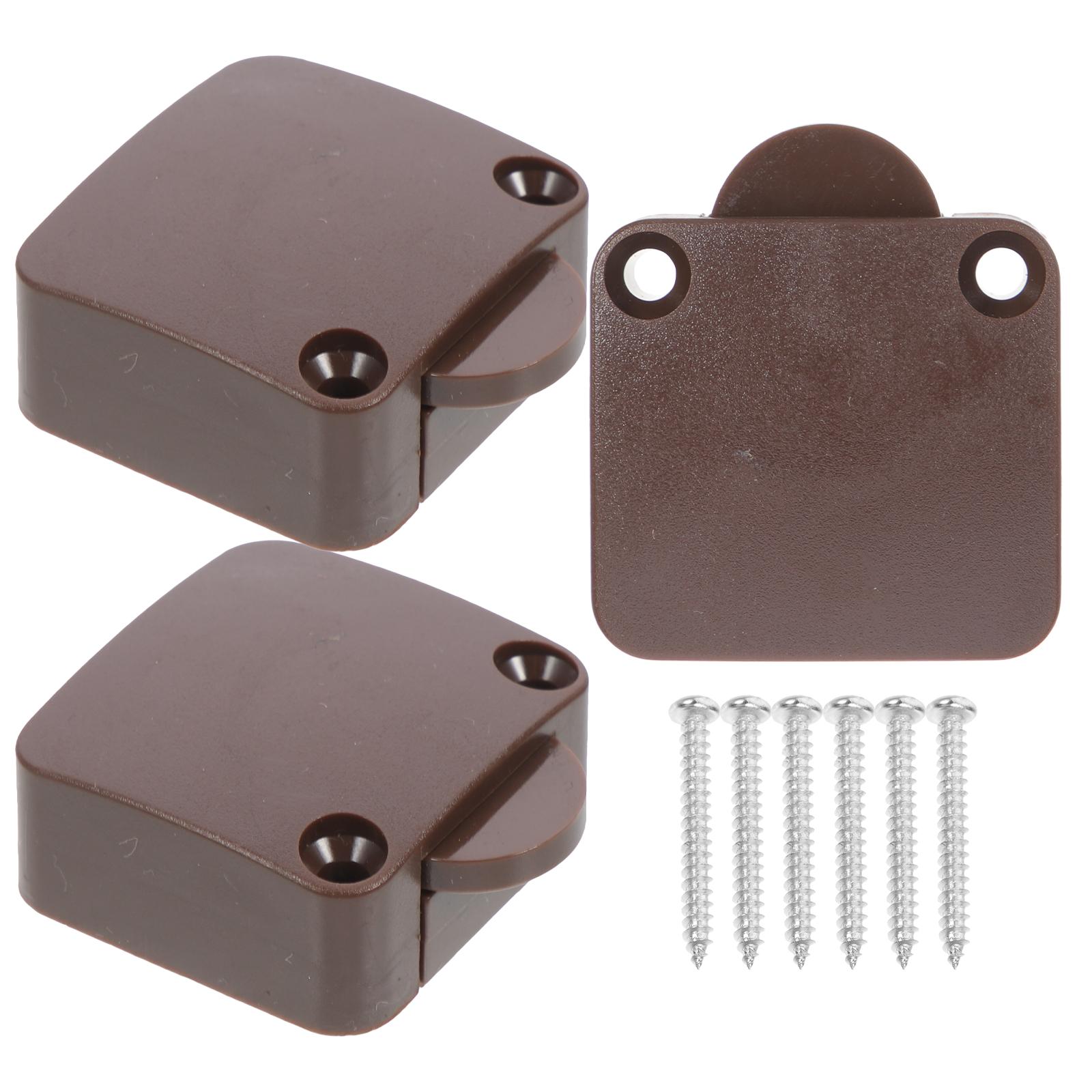 

3 Pcs Door Light Switch for Closet Wardrobe Pantry On Off Cabinet Drawer 12v Electrical Light Switch Hardware Accessories коричневий