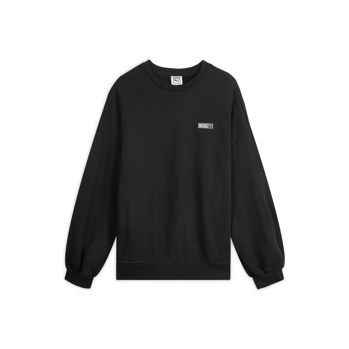 PUMA Casual Versatile Long-Sleeve Small Logo Lightweight Sweatshirt Unisex Black