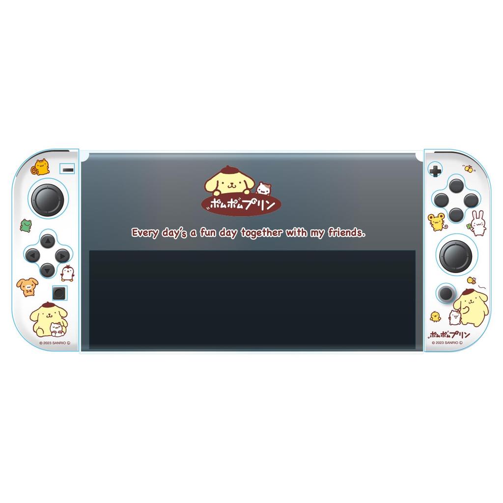 Allone Samostatný průhledný obal pro herní postavičky Sanrio Pompompurin x x 10cm Chrání před poškrábáním a nečistotami Kompatibilní s obrazovkou Switch OLED