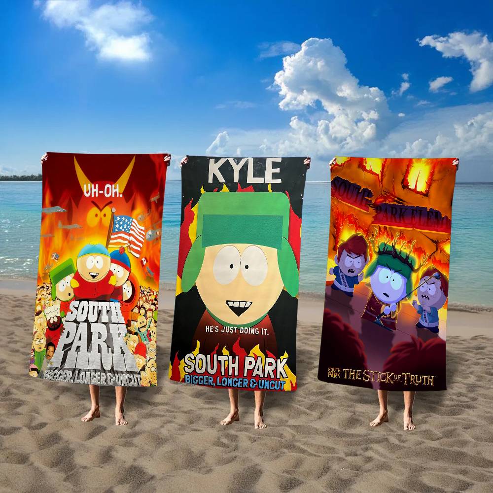 South Cartoon Parkes Classic Movie Bath Towel Microfiber Soft Water Absorbing Breathable For Girl Kids Decorative Beach Towel