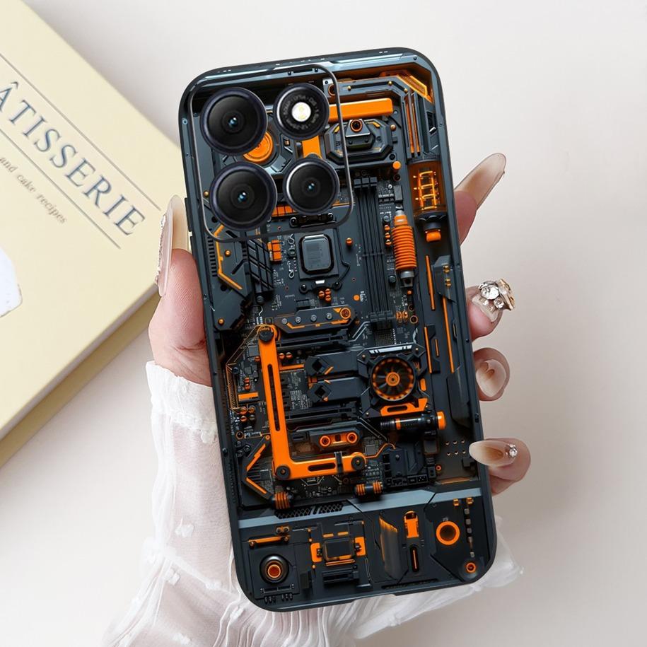 For Motorola Moto G86 Power Case Popular Flower Space Soft Black Silicone TPU Funda For Moto G86 Power 2025 Bumper G86Power Case