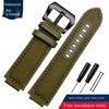 24*16MM Für TIMEX Gezeiten Canvas Konvexes Armband Herren Kompass Armband T2N721 T2N720 TW2T76500 TW2T76300 Serie Nylon Uhrenarmband