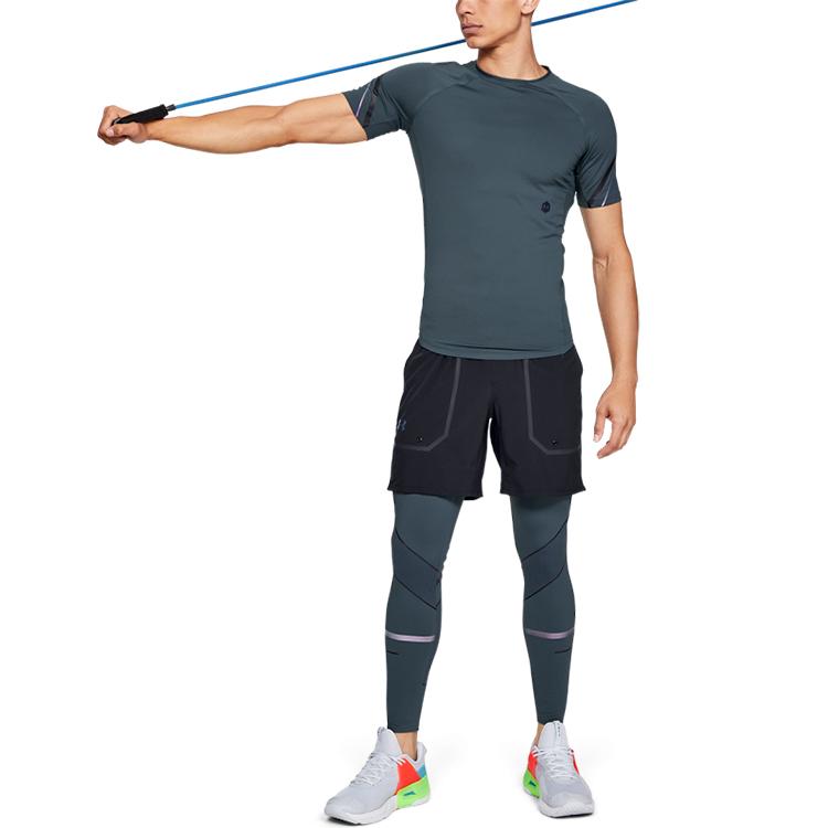 Under Armour UA RUSH Graphic Short Sleeve Workout Shirt Men tops Cool-Copper 1345196-073