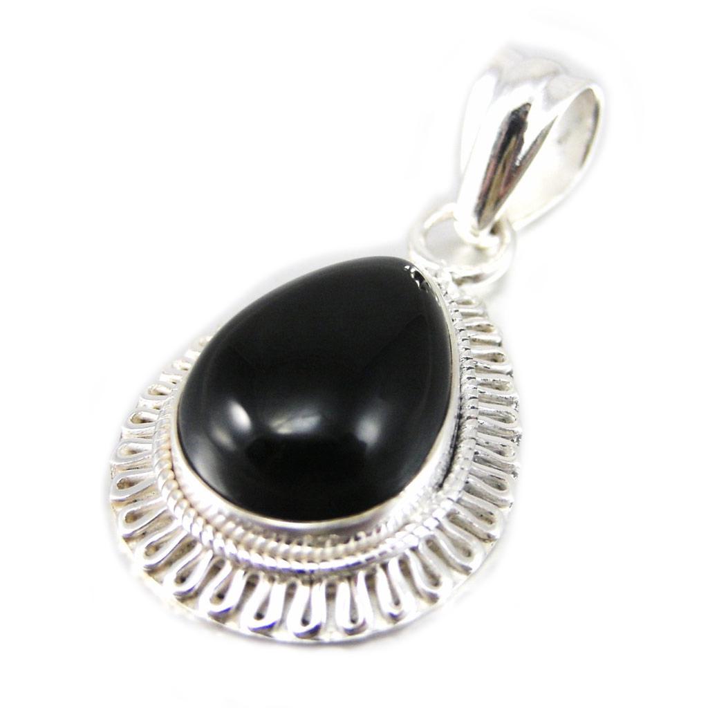 Les Trésors De Lily [F7775] - Srebrny wisiorek 'Heaven' onyks