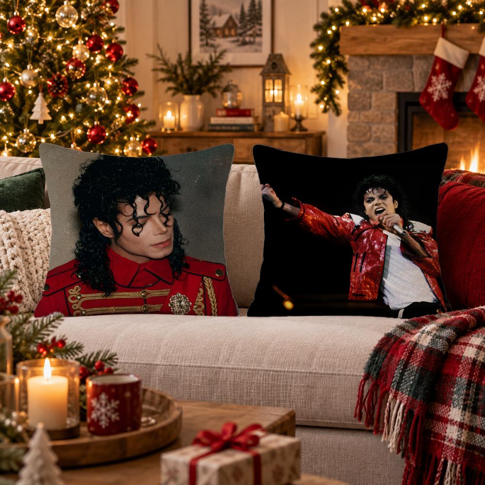 Singer Michael Jackson Cushion Cover Cushion Cover Soft Plush Cushion Covers Fluffy Throw Pillow Cases For Sofa Bedroom