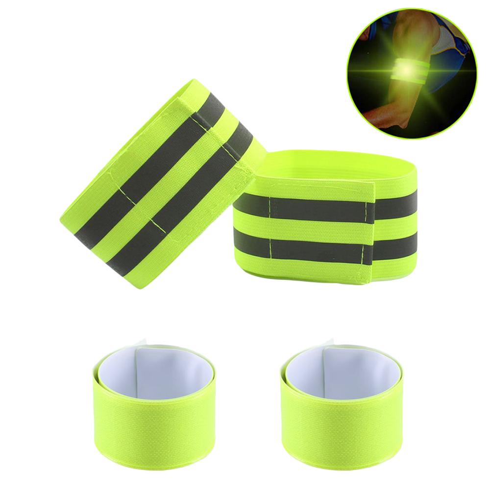 4 Pcs Reflective Bands for Wrist Arm Ankle Leg Reflective Gear for Night Walking Cycling Running