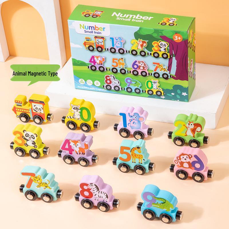 Children's Magnetic Train Set: Wooden Educational Puzzle Compatible with Brio Tracks