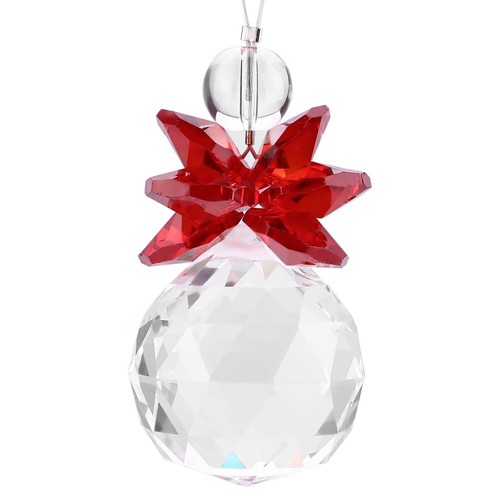 

Clear K9 Crystal Suncatcher Hanging Pendant Prisms Pendant Wedding Ornament X mas Decor Green червоний