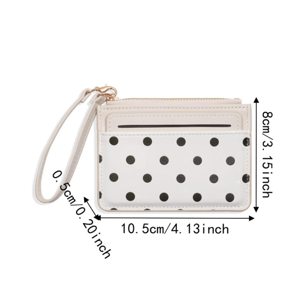 Ultra Light Polka Dot Card Holder Ultra Slim Women Mini Wallet Minimalist Coin Purse Evening Out