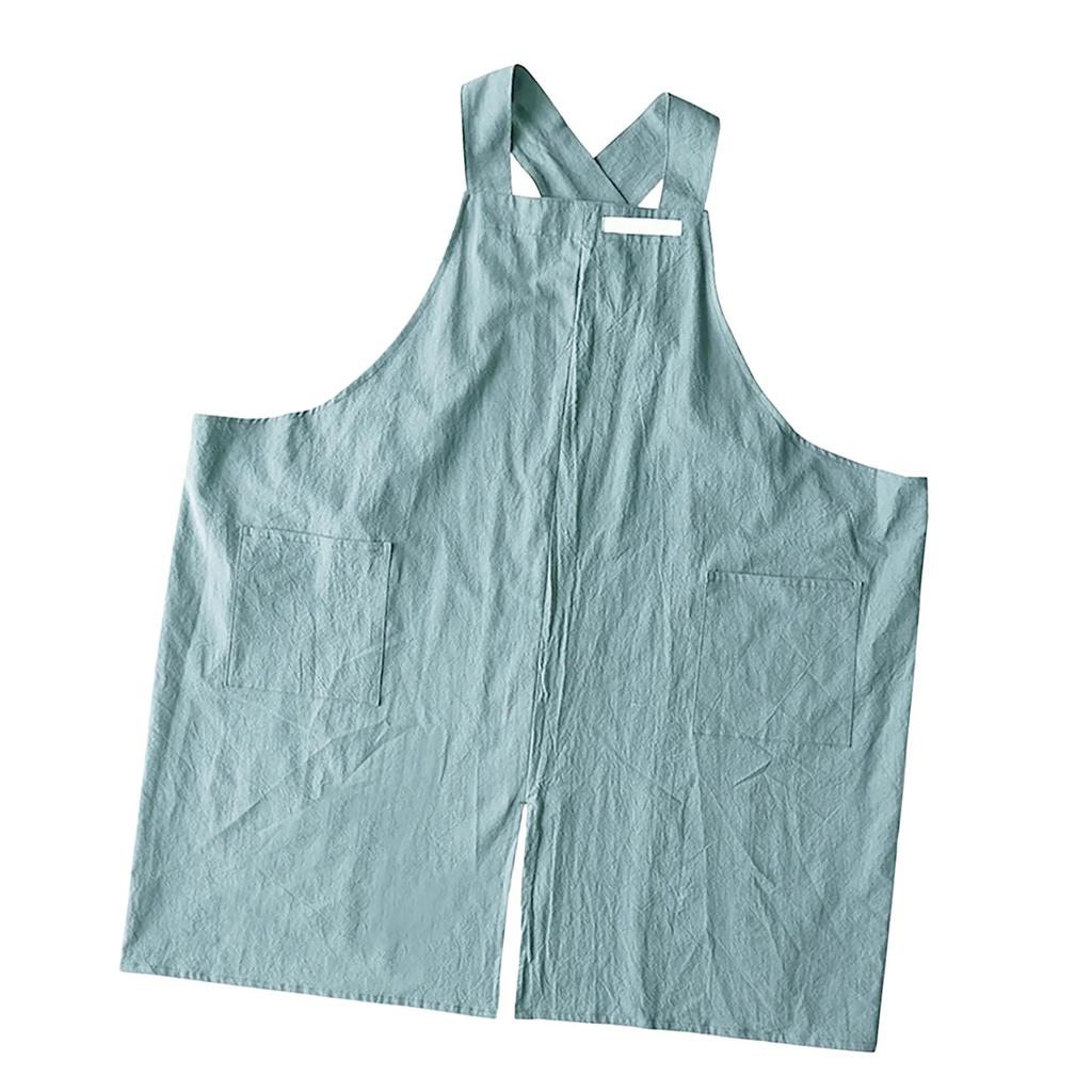 Painting Apron Workshop Durable Multi Functional Cross Back Solid Color for Restaurant