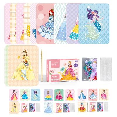 DIY Painting Sticker Craft Toys Kid Art Girls Poke Art DIY Toys Princess Handmade Educational Dream World Theme Children Gifts