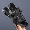 Fashion 2025 Summer New Rotate The Button Sandals for Men Fashion Casual Mesh Beach Shoes Male Solid Color Hallow Designer Sandals Man