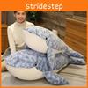 Big Blue Cartoon Whale Plush Toy Cute Sleeping Pillow Girl Birthday Doll Gift