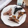 High Quality Japanese French Acetic Acid Curved Hair Grab Leopard Print Large Grab Clip Hairpin Shark