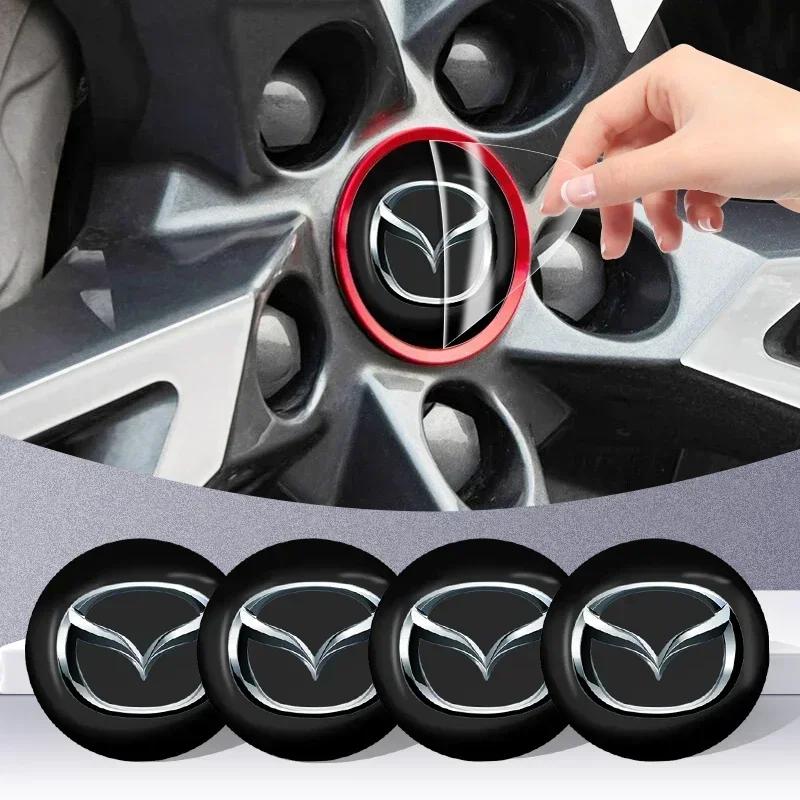 4pcs 56mm Car Wheel Center Hub Caps Rim Sign Sticker For Mazda 3 Alexa CX4 CX5 CX8 2 3 6 DJ BL BM GJ CX-5 CX5 CX-3 CX3 CX9 CX7