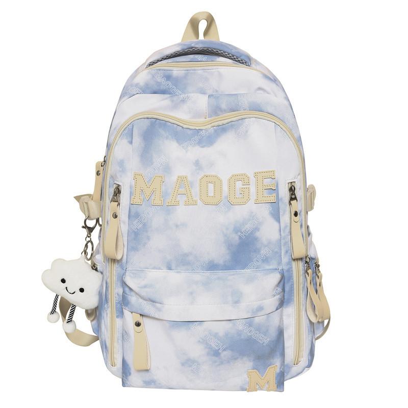 Schoolbag1011 new tie-dye schoolbag junior high school high school college student travel backpack women's high-value niche double shoulder messenger