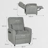 Recliner TV Chair Electric with Reclining Function, Heating, Vibration Massage