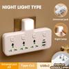 Light Indicator AC Power Strip Durable Wall Mounted Socket  Home Office