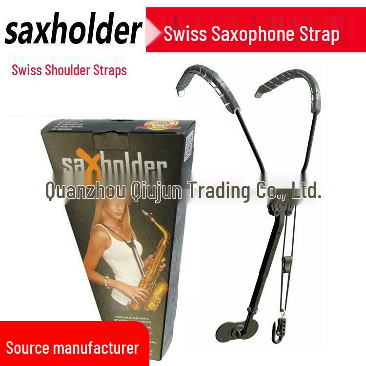 

Tenor/Baritone Saxophone Double Shoulder Neck Strap by Saxhold - Musical Instrument Accessory 704 with text