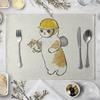 Mantel Individual Para Mesa de Comedor Lindo Gato Dibujo Animado Animal Estera Posavasos Creativo Estampado Resistente al Calor Accesorios de Cocina Comedor Almohadilla Caliente
