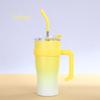 New Gradual Change Color Big Mac Stainless Steel Thermos Cup High Value Large Capacity Accompanying Ice Cup with Handle  Cup