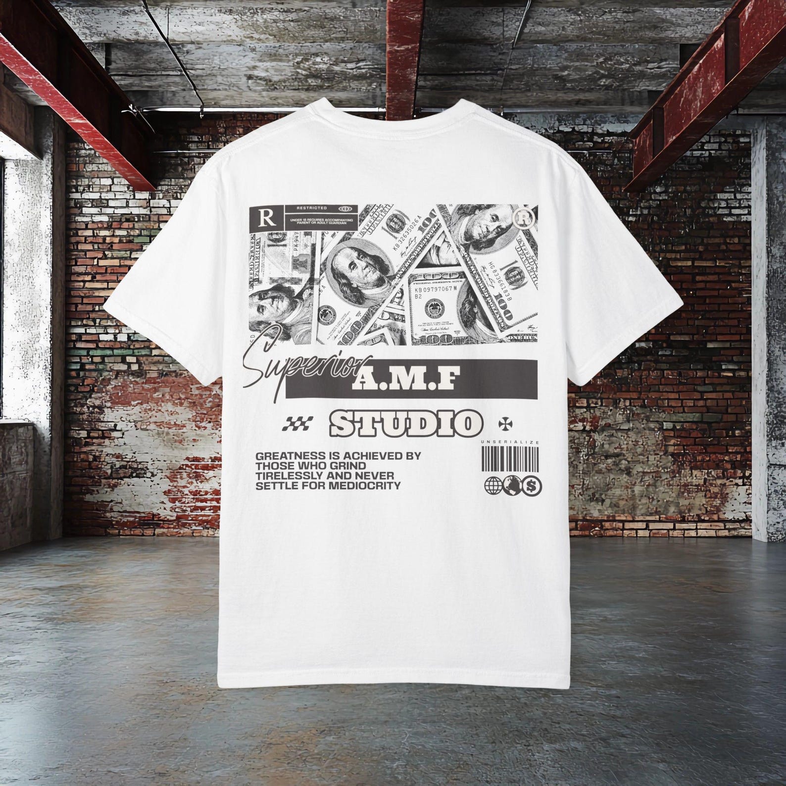 Money Graphic Shirt, Hustle Streetwear Tee, Urban Money Aesthetic Shirt, Hip Hop Streetwear T shirt, Grind Motivation Graphic Tee M