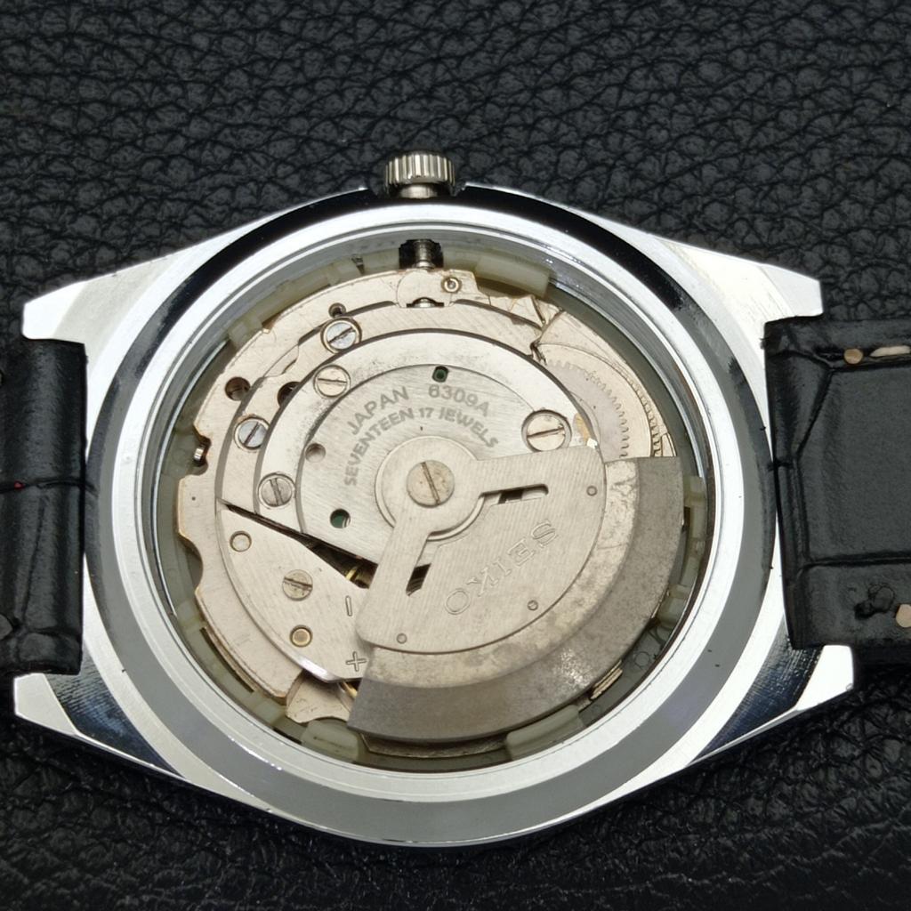 AUTOMATIC SEIKO 5 JAPAN MENS 6309A REFURBISHED BLACK COLOR DIAL WATCH a440210-4 Sk-a440210-1