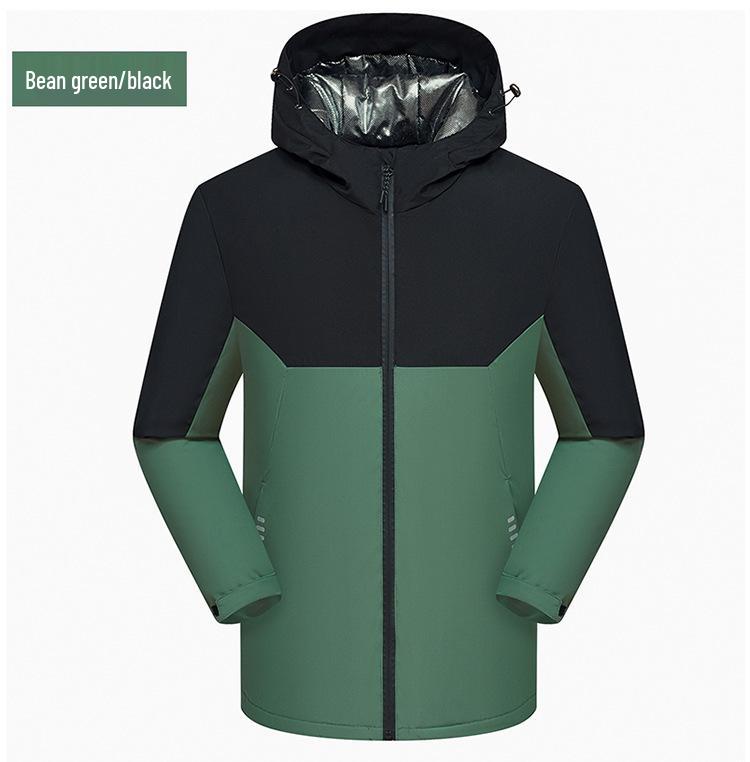 

Модная ветровка: Куртка с капюшоном на флисовой подкладке для пар с логотипом на заказ, водонепроницаемая. Men s XXXL