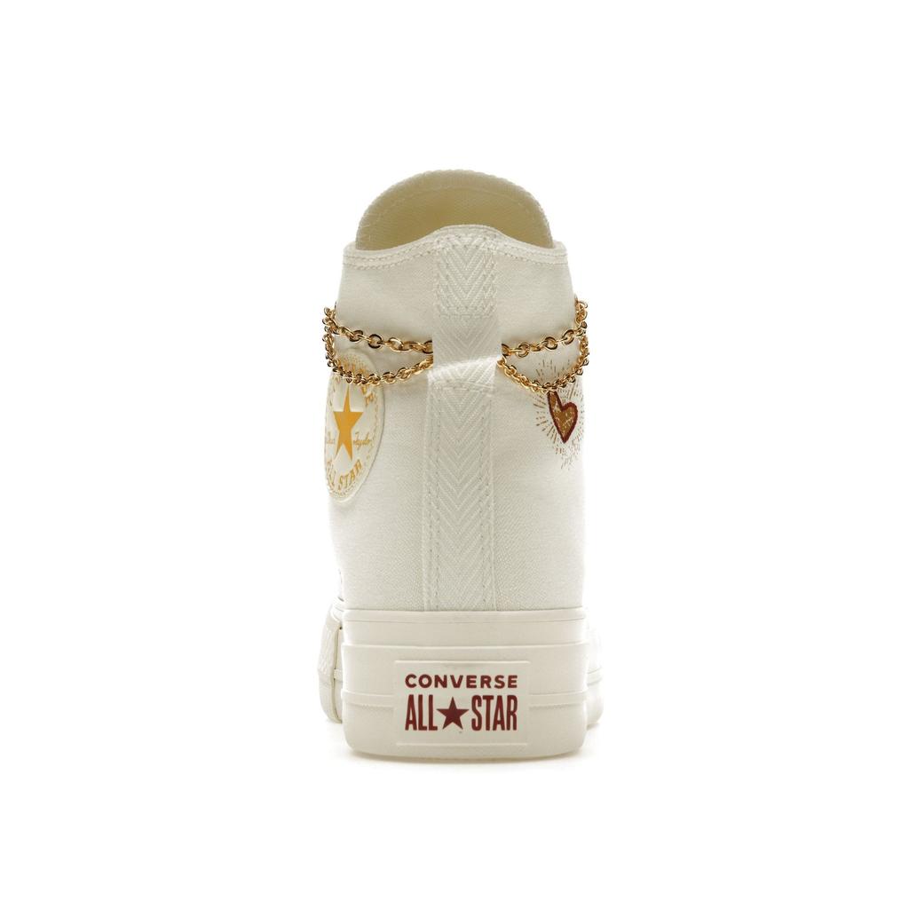 Women's Converse Chuck Taylor All Star Lift Platform High Egret/Yellow/Gold Shoes A04453C