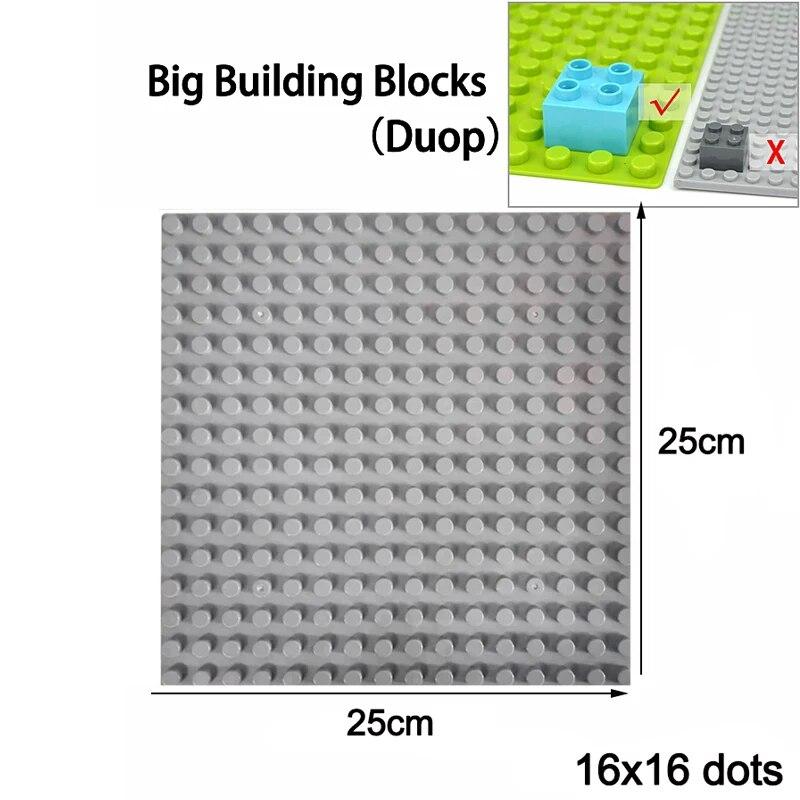 Non-Toxic Classic Baseplate 50X50 32X32 16X32 16X16 Dots Building Blocks Bricks Base Plates Diy Plastic Board Block Construction Brick Toy