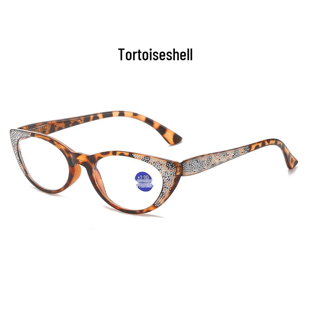 Neue Damen Katzenohr Strass Lesebrille - Modisch Hochauflösend Europäischer und Amerikanischer Stil