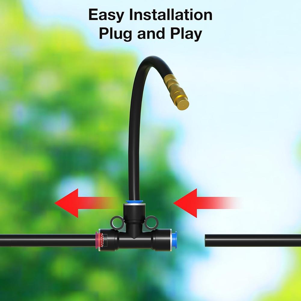 8mm Adjustable Misting Nozzle 360 Degree Bendable Spray Head for Garden Irrigation Greenhouse Humidification Micro Irrigation Sprinkler Parts