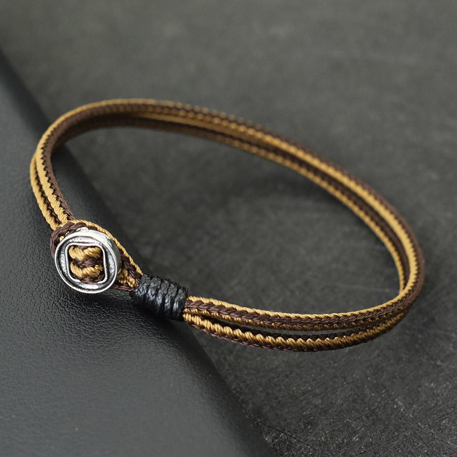 Noter Grade A 3mm Rope Bracelet For Men Handmade Braided Macrame Braclet Retro Leisure Pulseira Outdoor Cool Biker Accessories
