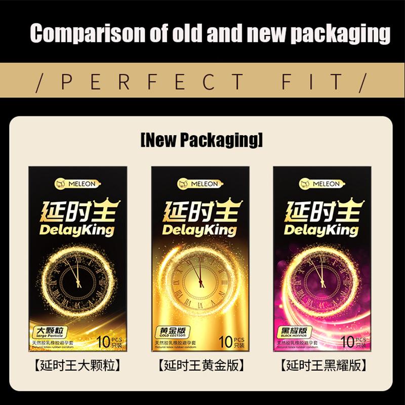 MELEON 10pcs Particle Condoms for Men Penis Sleeve Delay Ejaculation Latex Long Lasting Condones  for men