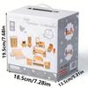 Wooden Dollhouse Furniture Set Dollhouse Accessories Miniature Kitchen Room Furniture Pretend Play Toys For Young Boys Girls Toddlers
