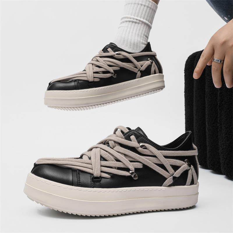 

Spring and summer new fashion trend versatile heightening board shoes high street men and women couple casual sports shoes 880422-K 34 чёрный