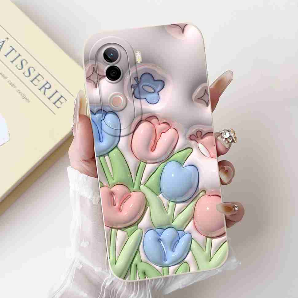 Flower Cover For Vivo V40e Case Soft Silicone Phone Back Cover Casing For Vivo V 40e V40e 4G V2403 Coque TPU Fundas