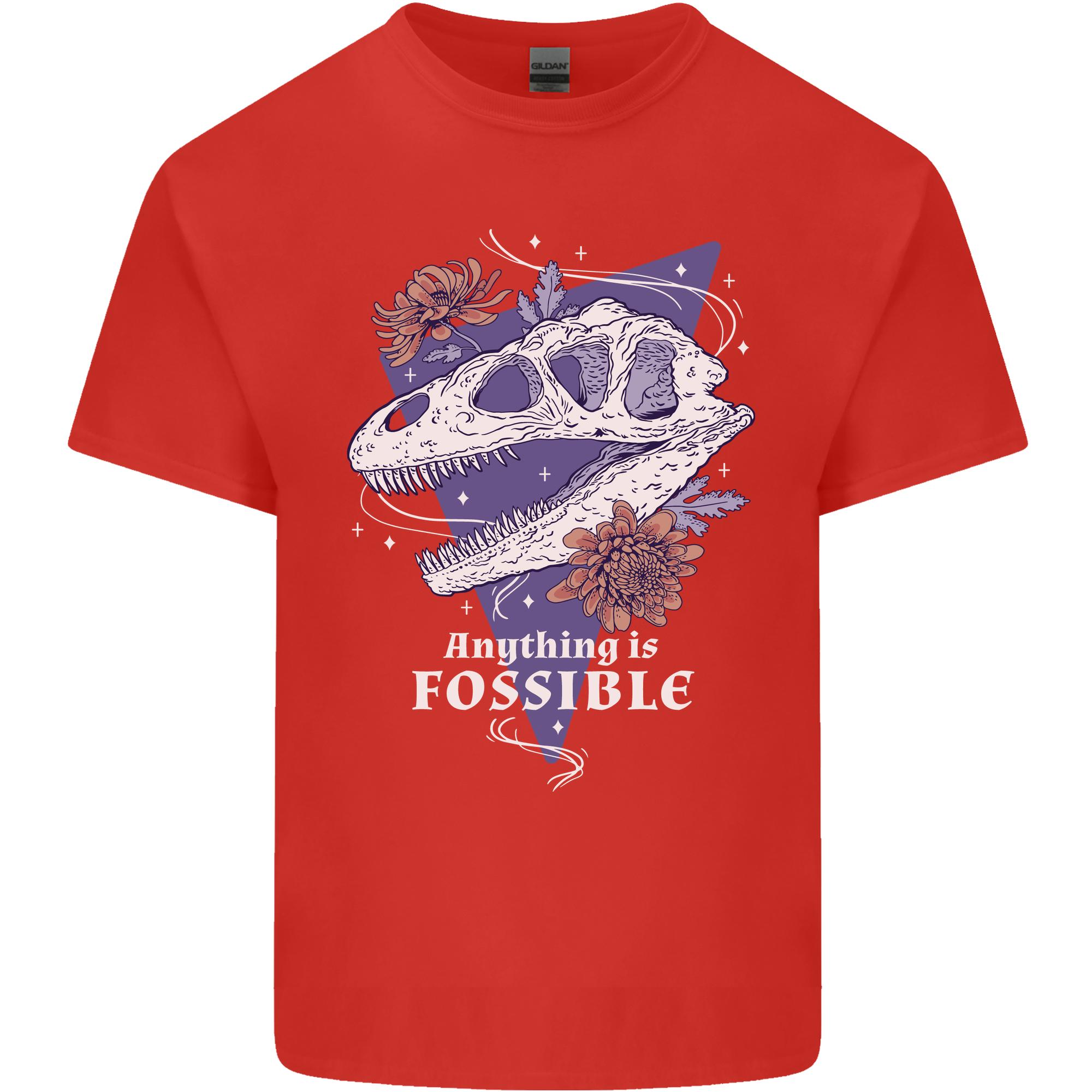 Fossible Funny Fossil Paleontology Dinosaur Unisexs Light Cotton TShirt S