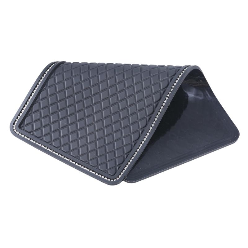 Universelles Anti-Rutsch-Klebepad für Auto-Armaturenbrett, Handyhalter-Matte, Anti-Rutsch-Kristall-Strassstein-Matte, Innenzubehör