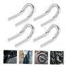 WEKADRIN 4 Motorcycle Stainless Steel Exhaust Shape Hook Spring Hook Simple