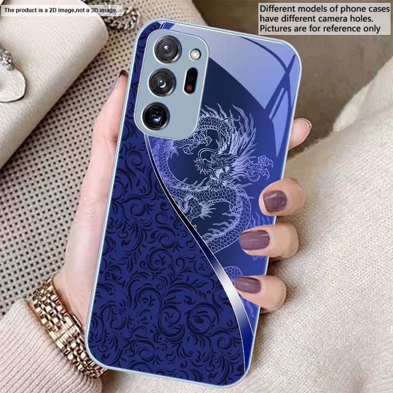 Drachen Totem Rose Lila Für Samsung A01 A02 03 Core 04 05 06 10 12 13 14 5G 15 16 M02 12 Note 8 9 10 20 Glas Ultra Handyhülle