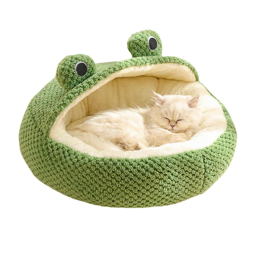 Green Cat Bed Washable Non Slip Waterproofing Bottom Comfortable Cute Dog Kitten Sping Bed for Home