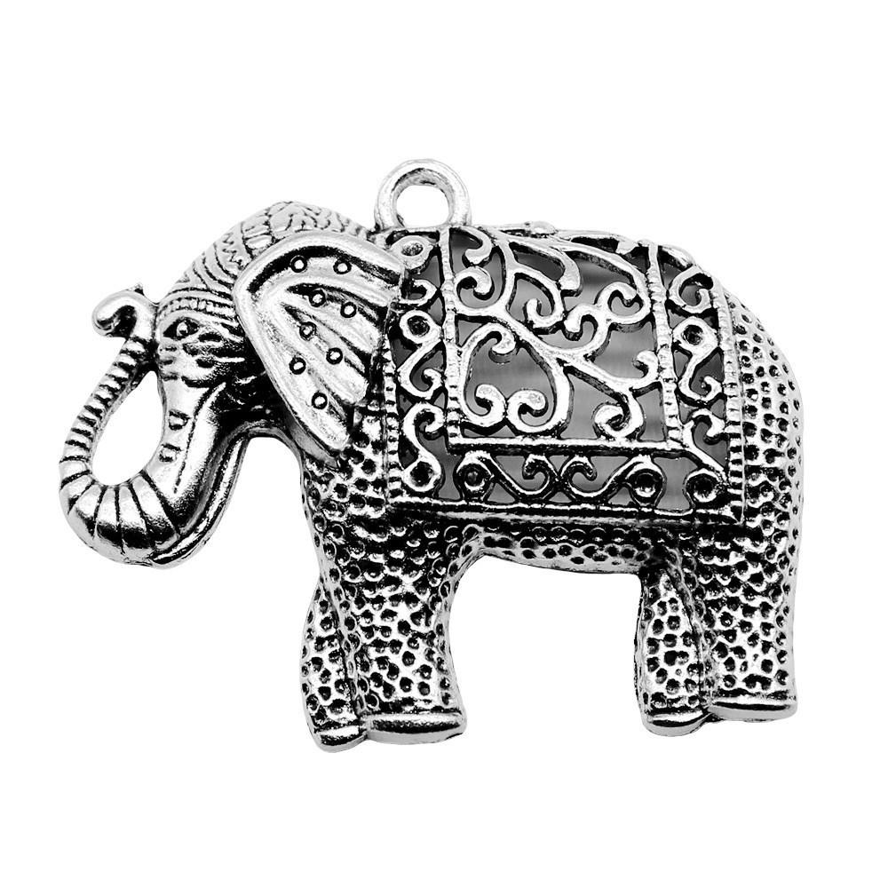 Retro Elephant Charms Alloy Animal Pendants For Jewelry Making Handmade Supplies