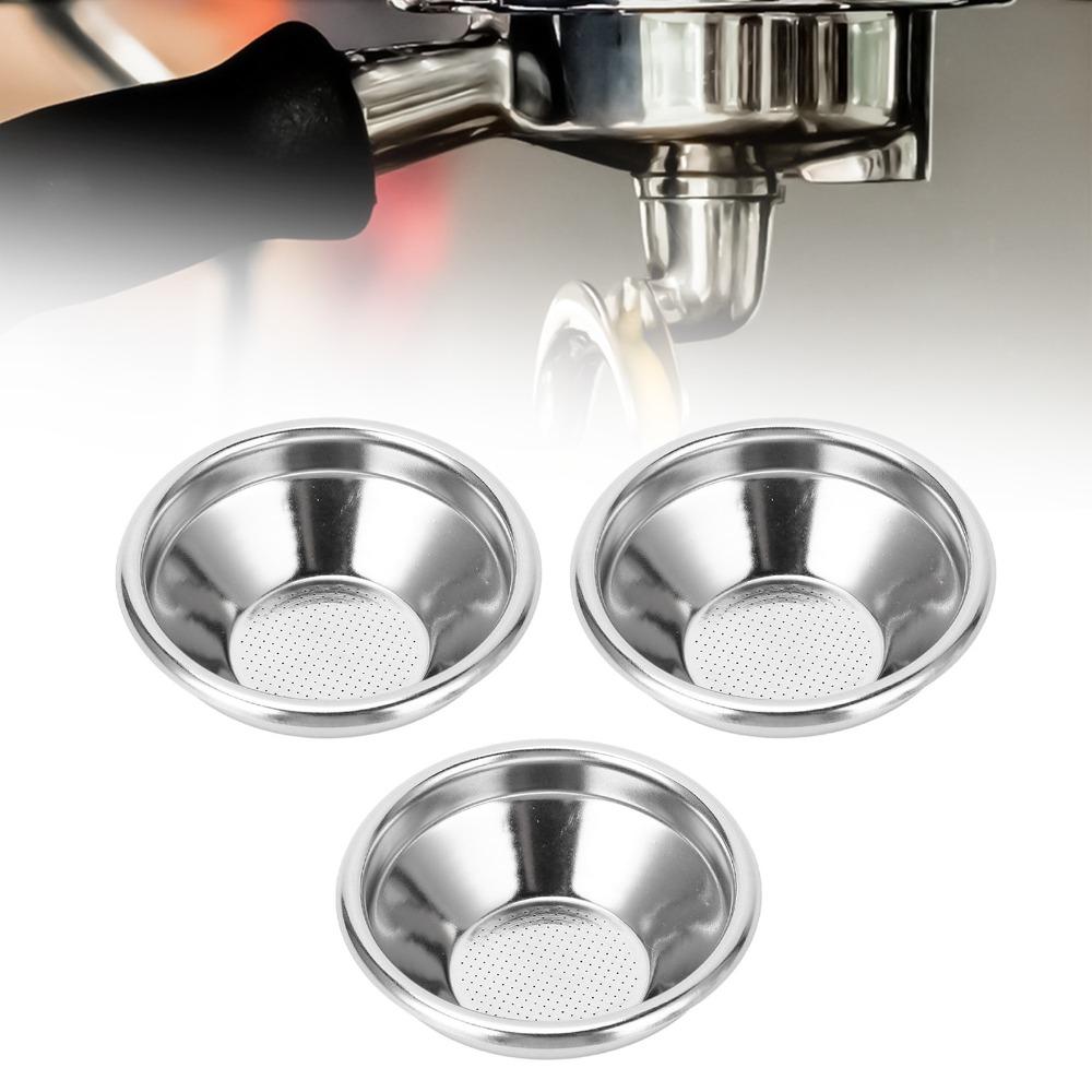 3pcs Set Stainless Steel Espresso Filter Basket Portafilter Filter Basket  For Espresso Machine