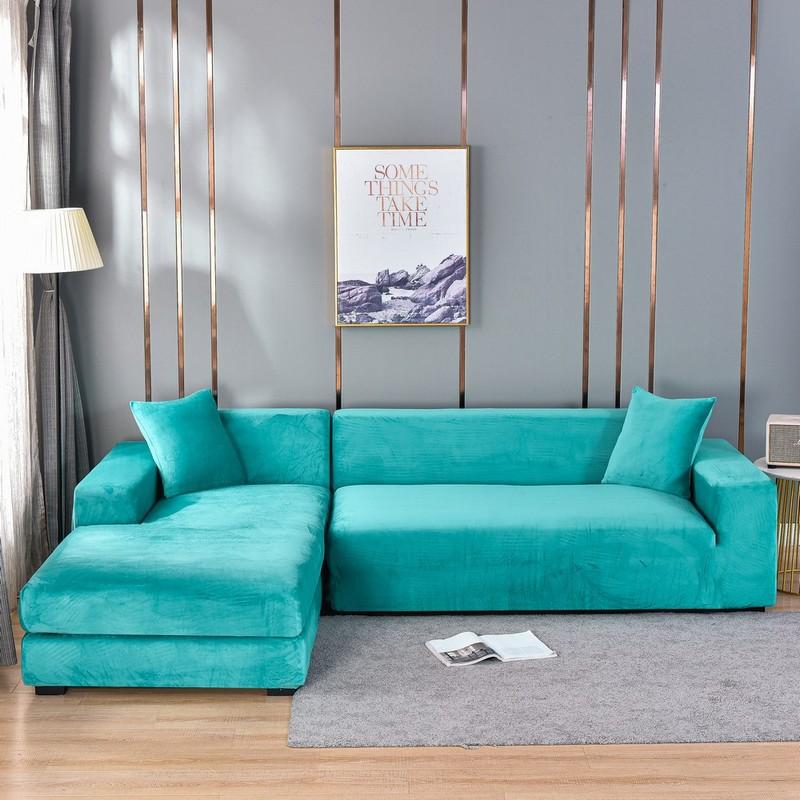 Thickened Silver Fox Velvet Sofa Cover, High-elasticity All-inclusive Sofa Cushion Cover, Ultra-soft Full-cover Sofa Cover